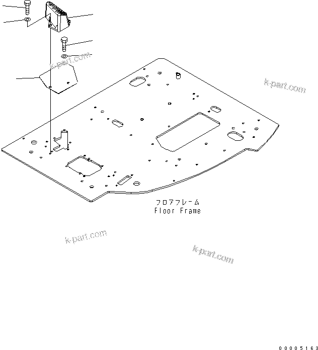 Komatsu parts book diagram for PC228USLC-3N-YA S/N 30001-UP: FLOOR FRAME (FOOT REST) (R.H.)