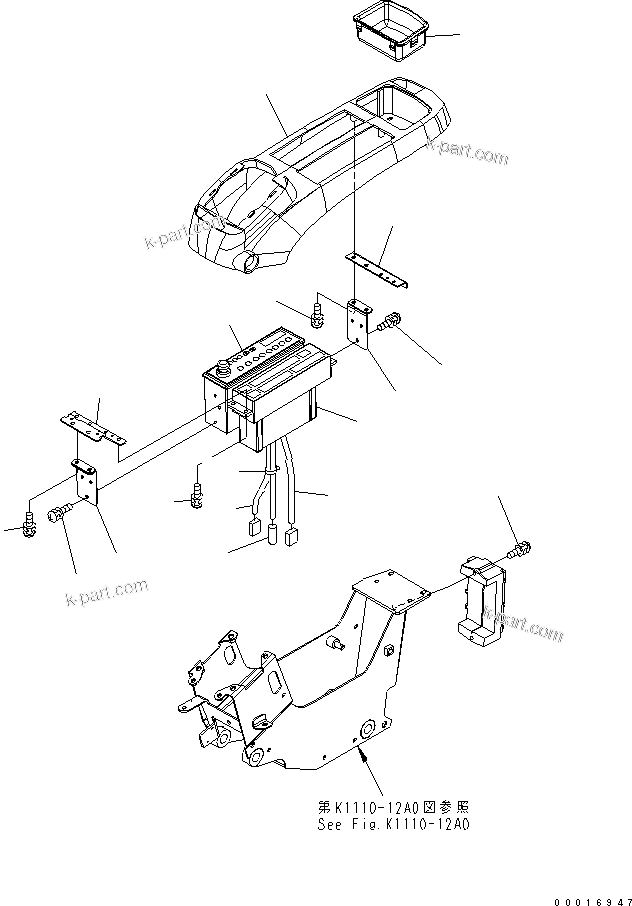 Komatsu parts book diagram for PC228USLC-3N-YA S/N 30001-UP: FLOOR FRAME (CONSOLE) (UPPER) (L.H.) (AUTO AIR CONDITIONER)