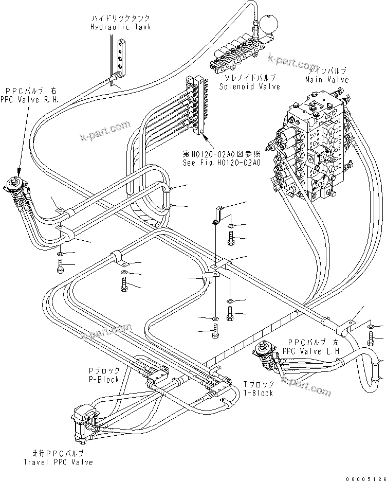 Komatsu parts book diagram for PC228USLC-3N-YA S/N 30001-UP: FLOOR FRAME (PPC CLAMP)