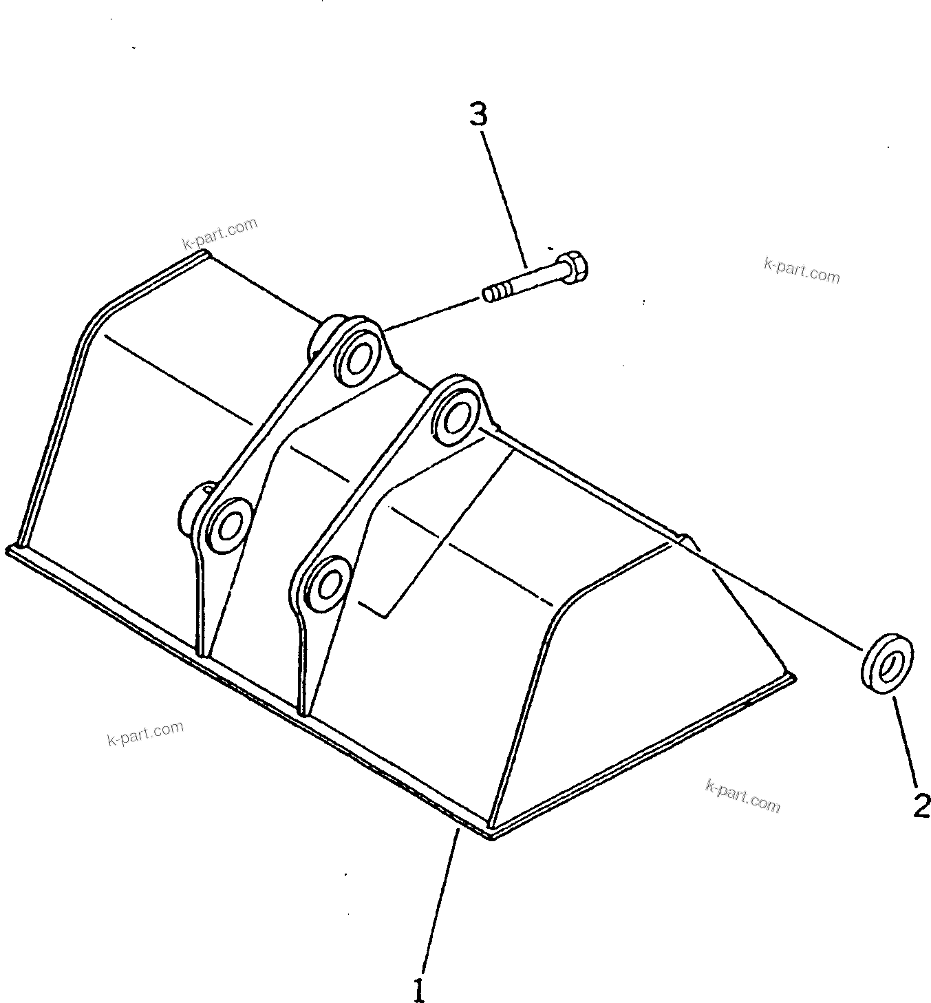 Komatsu parts book diagram for PC228USLC-3N-YA S/N 30001-UP: SLOPE FINISHING BUCKET(#20001-)