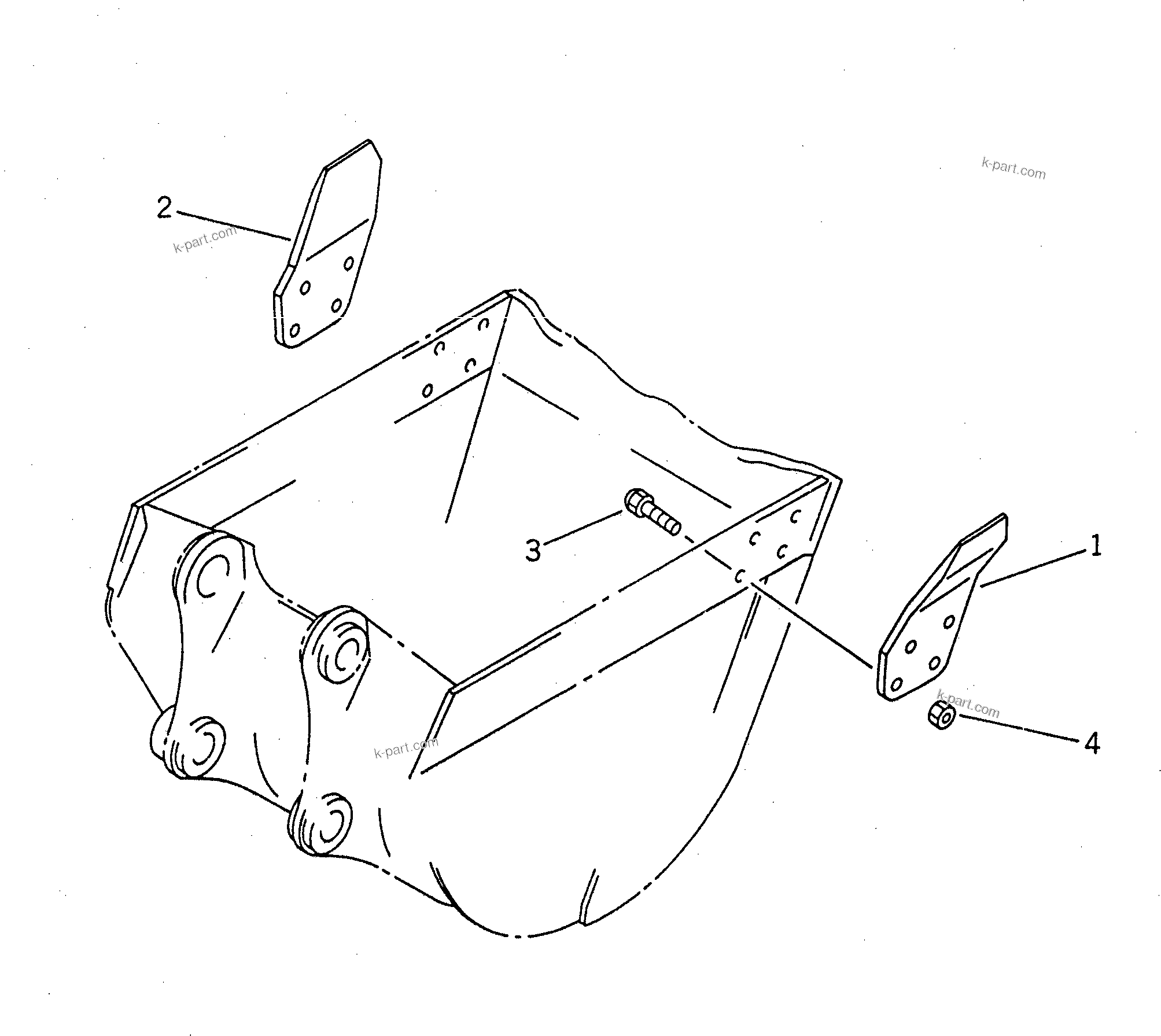 Komatsu parts book diagram for PC228USLC-3N-YA S/N 30001-UP: SIDE CUTTER (FOR BUCKET)(#20001-)