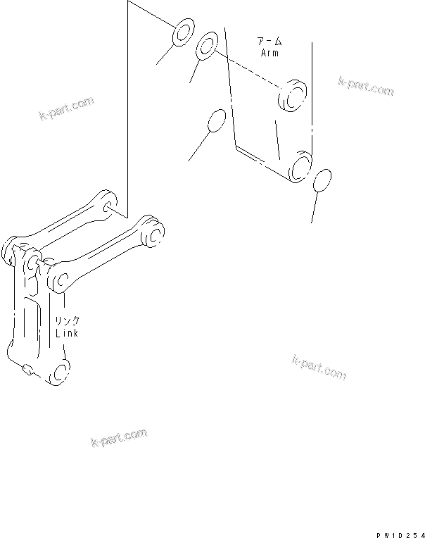 Komatsu parts book diagram for PC228USLC-3N-YA S/N 30001-UP: SPACER(#20001-)