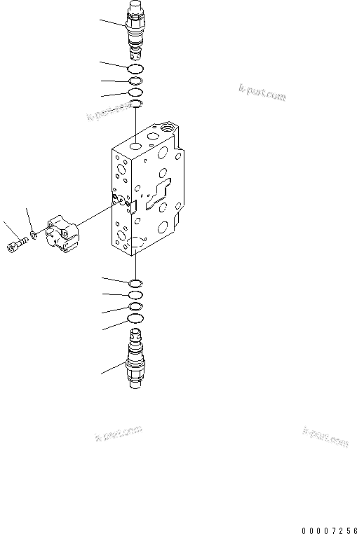 Komatsu parts book diagram for PC228USLC-3N-YA S/N 30001-UP: SERVICE VALVE (2/3) (2-ACTUATOR) (KIT)