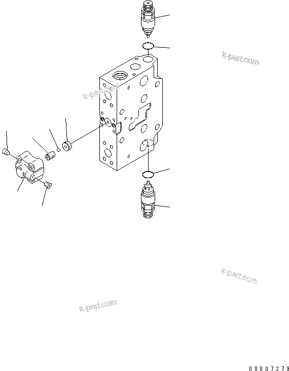 Komatsu parts book diagram for PC228USLC-3N-YA S/N 30001-UP: SERVICE VALVE (3/3) (2-ACTUATOR) (KIT)
