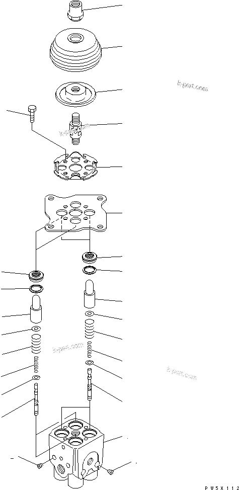 Komatsu parts book diagram for PC228USLC-3N-YA S/N 30001-UP: PPC VALVE (FOR WORK EQUIPMENT)