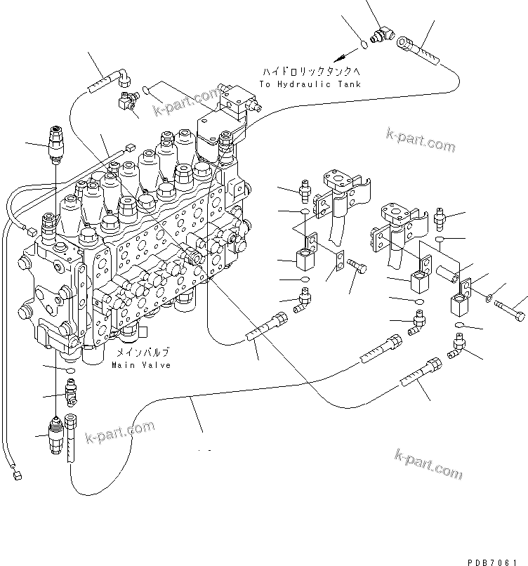 Komatsu parts book diagram for PC228UU-1-MO S/N 10001-UP: SLIDE LINE(#10136-10324)