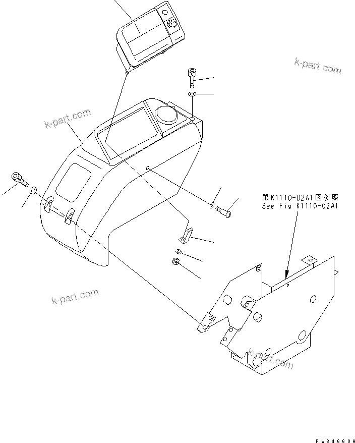 Komatsu parts book diagram for PC228UU-1-MO S/N 10001-UP: FLOOR FRAME (PANEL) (FOR MONO-BOOM)(#10022-10573)