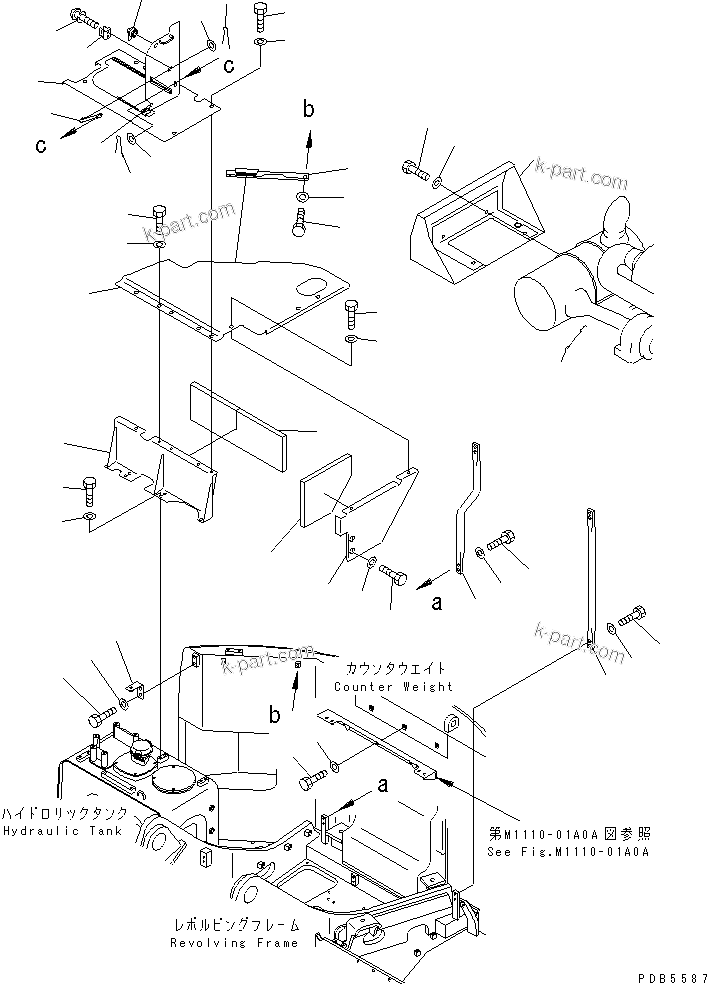 Komatsu parts book diagram for PC228UU-1-MO S/N 10001-UP: HOOD (HOOD) (2/2)(#10022-10573)
