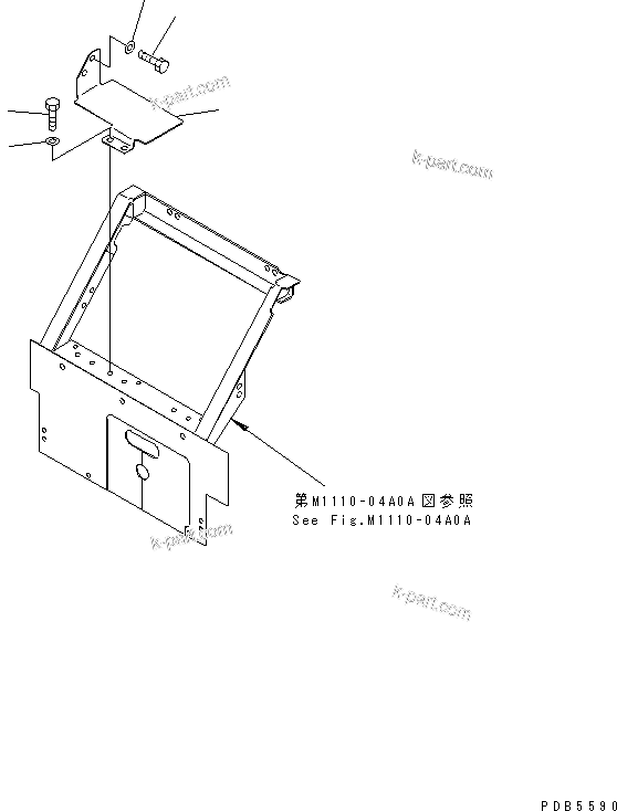 Komatsu parts book diagram for PC228UU-1-MO S/N 10001-UP: HOOD (STEP)(#10022-)