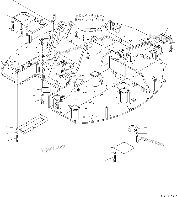 Komatsu parts book diagram for PC228UU-1-MO S/N 10001-UP: UNDER COVER(#10577-10579)