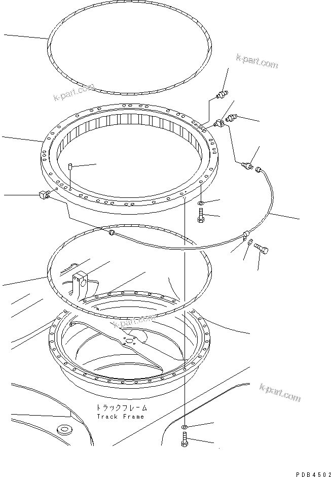 Komatsu parts book diagram for PC228UU-1-MO S/N 10001-UP: SWING CIRCLE(#10001-10573)