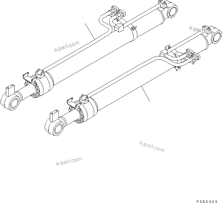 Komatsu parts book diagram for PC228UU-1-MO S/N 10001-UP: BOOM CYLINDER (FOR MONO-BOOM)(#10022-10573)