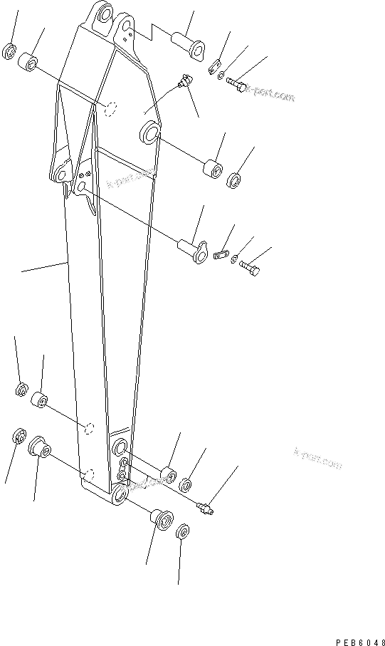 Komatsu parts book diagram for PC228UU-1-MO S/N 10001-UP: ARM (2.9M)(#10022-10573)