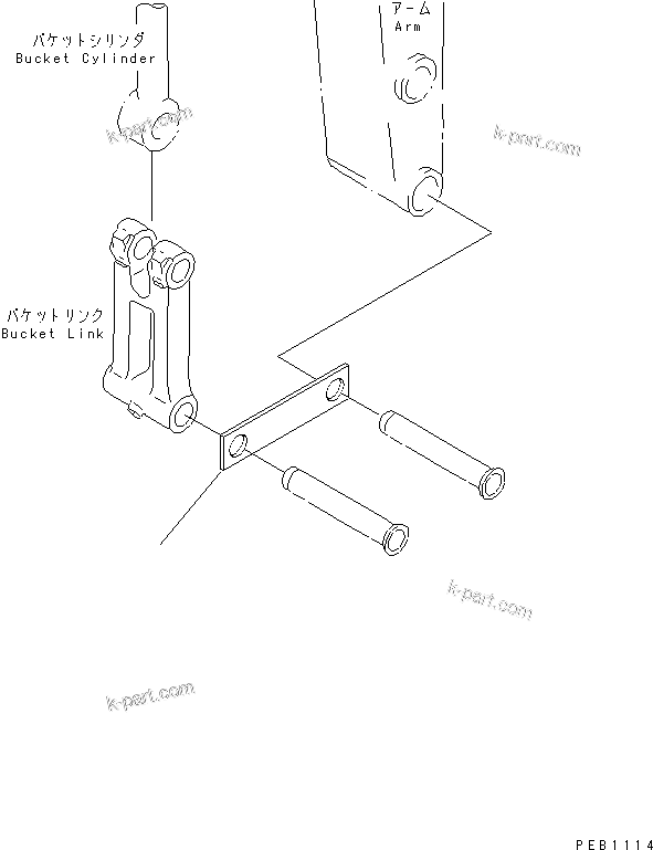 Komatsu parts book diagram for PC228UU-1-MO S/N 10001-UP: BUCKET LESS(#10022-10573)