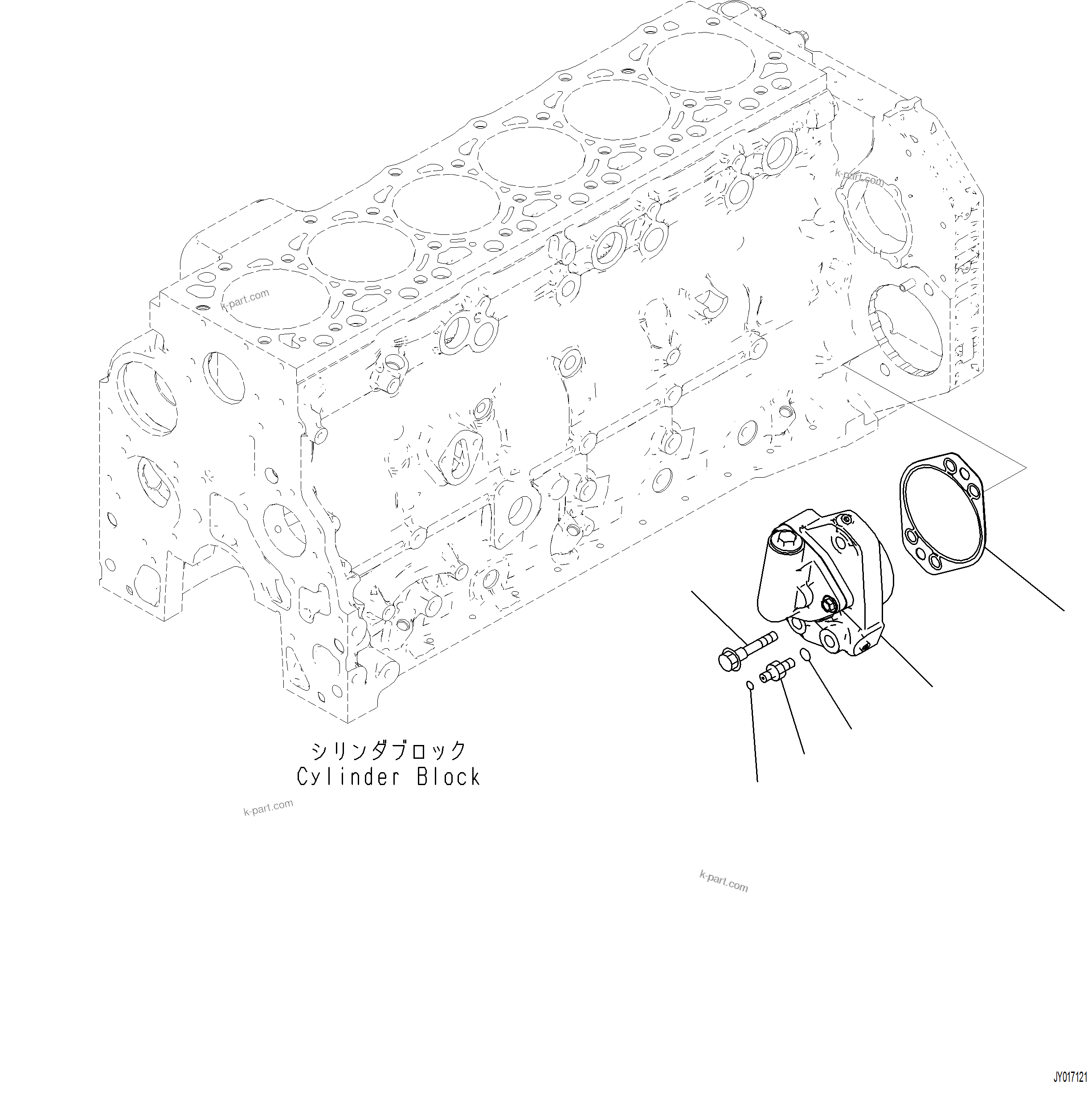 Komatsu parts book diagram for PC230F-11 SN A20700-UP: AHD10-001001 HYDRAULIC PUMP
