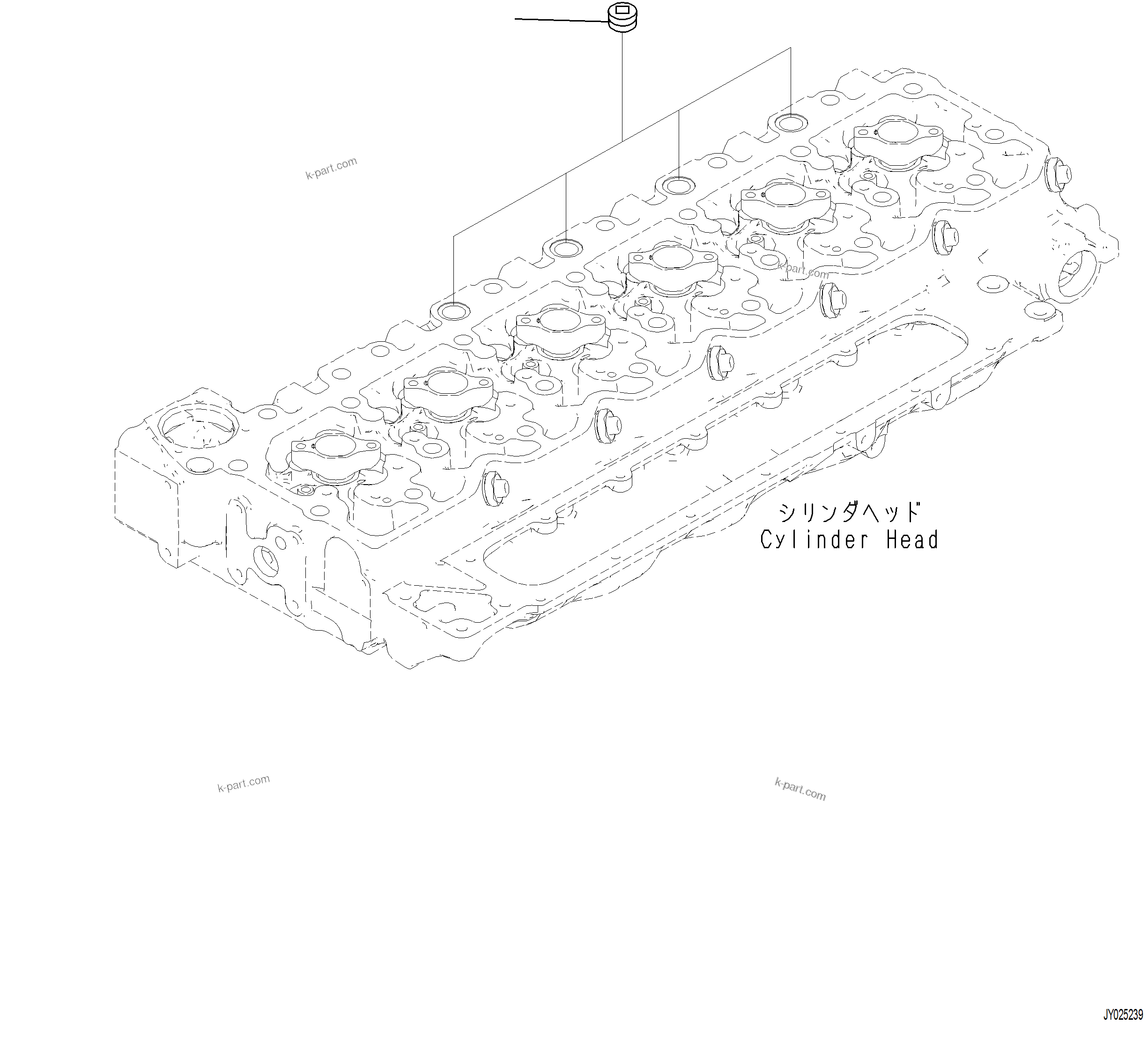 Komatsu parts book diagram for PC230F-11 SN A20700-UP: AHC00-001001 CABIN HEATER PLUG