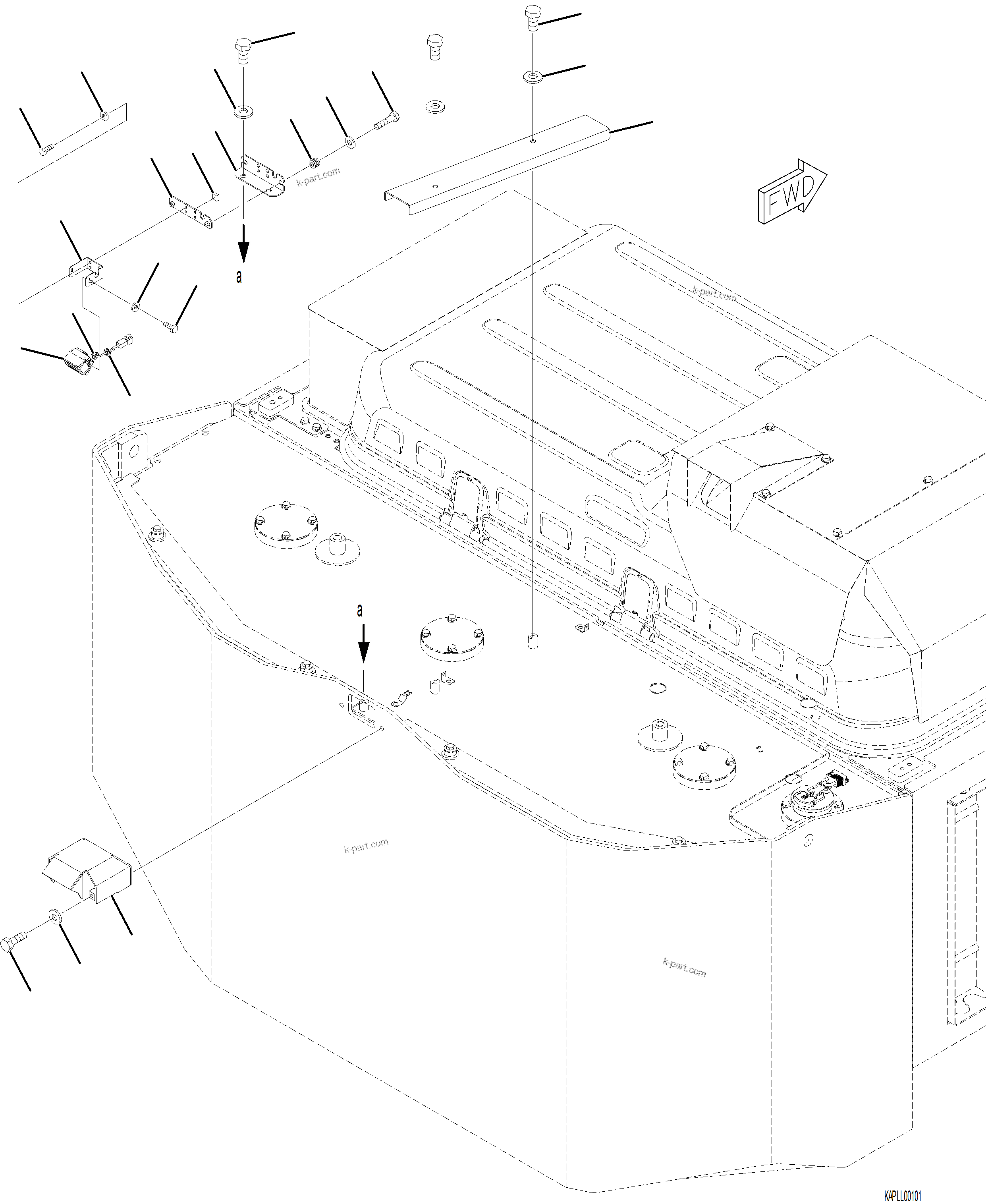 Komatsu parts book diagram for PC230F-11 SN A20700-UP: E0450-001001 CAMERA