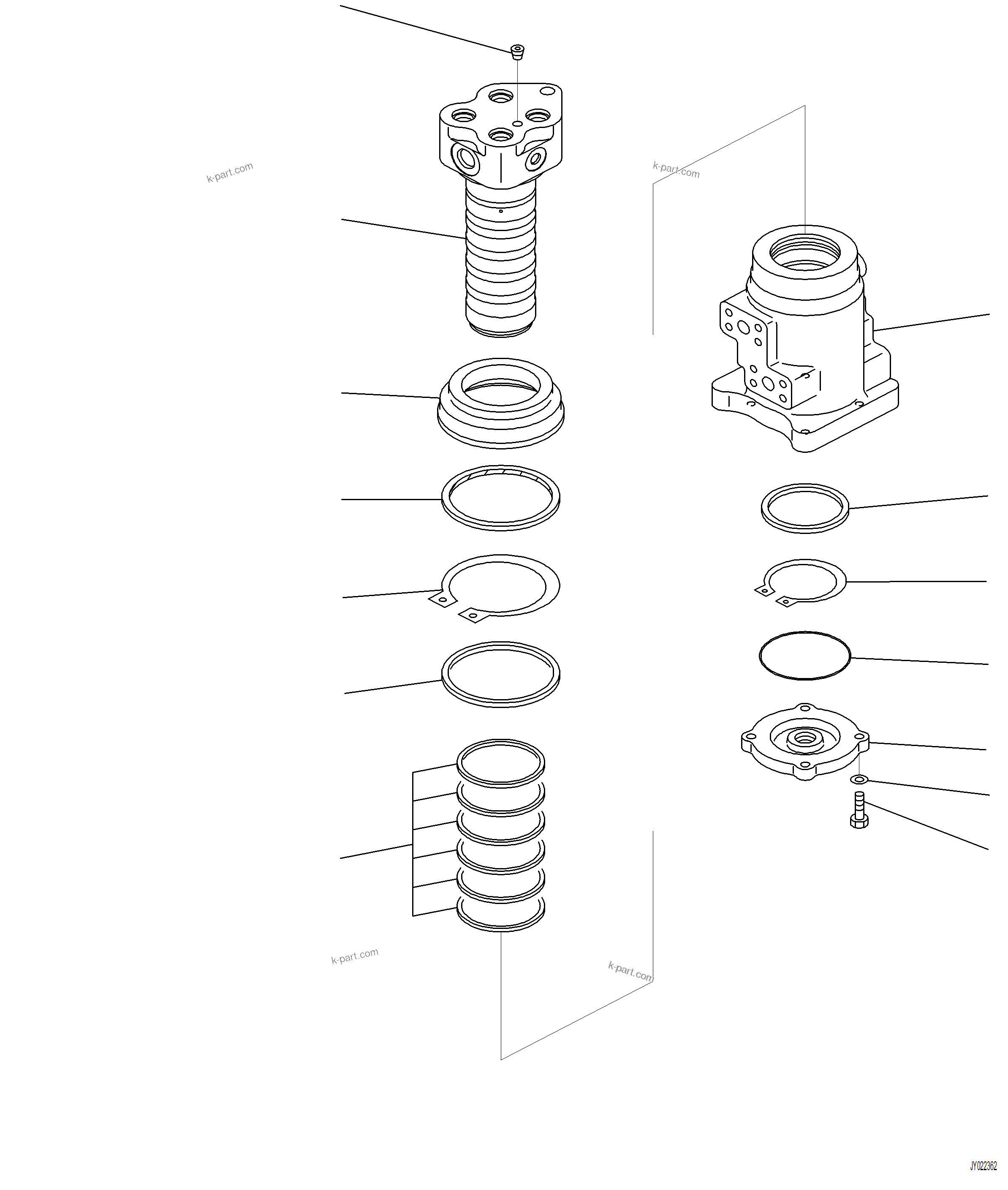 Komatsu parts book diagram for PC230F-11 SN A20700-UP: N1310-001001 SWIVEL JOINT ASSEMBLY