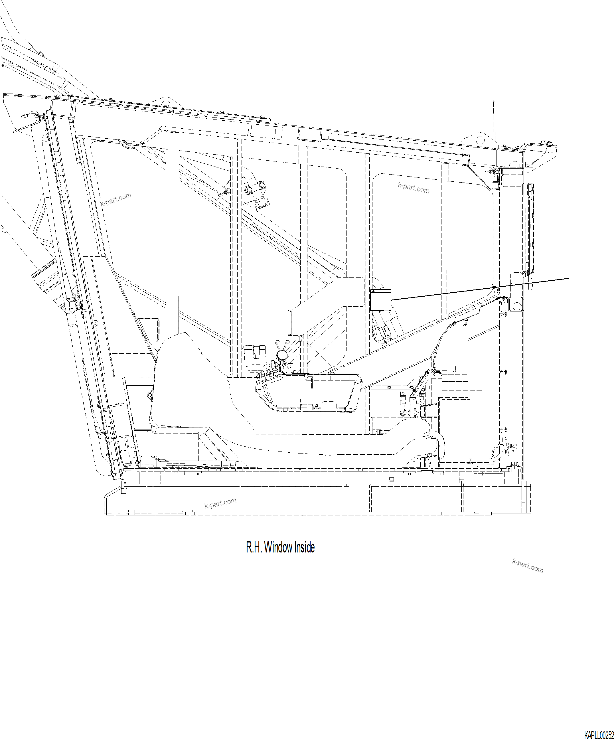 Komatsu parts book diagram for PC230F-11 SN A20700-UP: U0206-001001 SEAT BELT WARNING PLATE