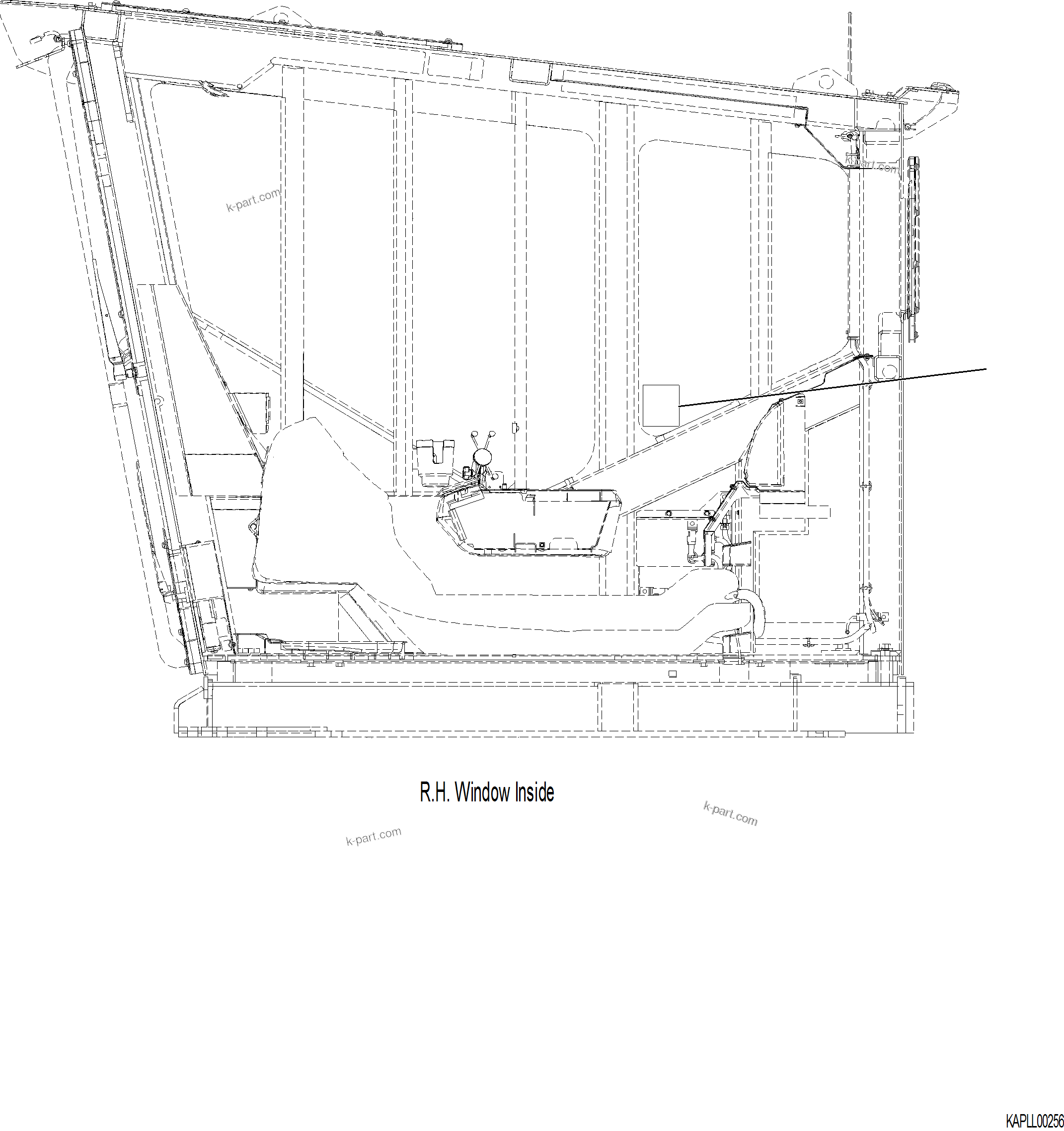 Komatsu parts book diagram for PC230F-11 SN A20700-UP: U0610-001001 CAUTION PLATES REVERSE TRAVEL