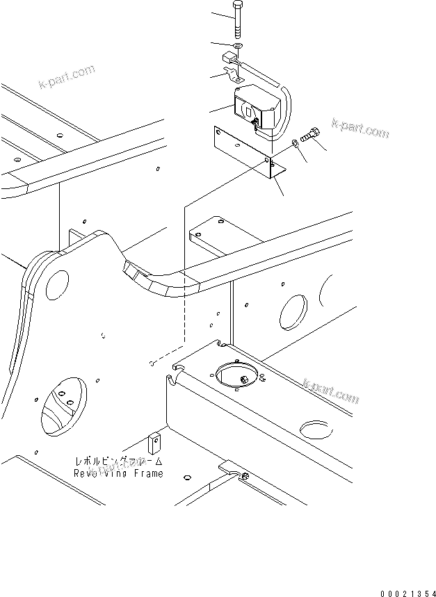 Komatsu parts book diagram for PC230LC-7-BA S/N 11001-UP: TRAVEL ALARM(#15001-)