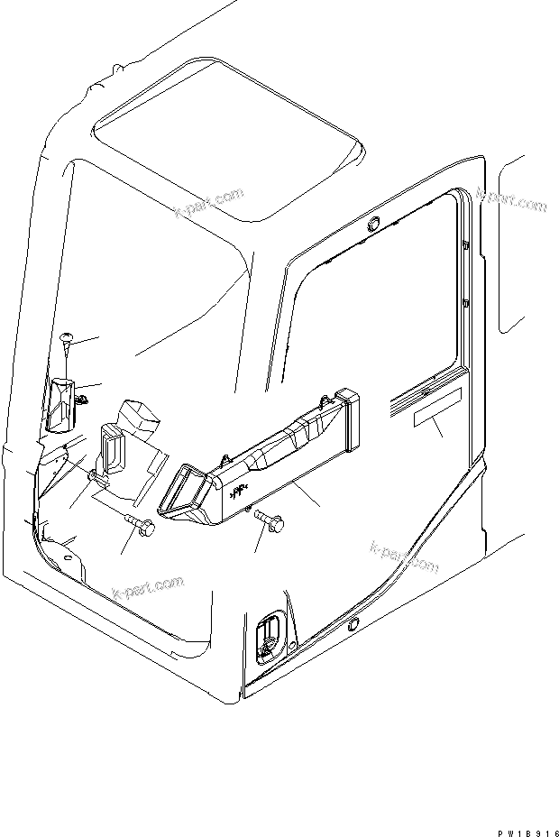 Komatsu parts book diagram for PC230LC-7-BA S/N 11001-UP: OPERATOR'S CAB (DUCT)(#11001-15000)