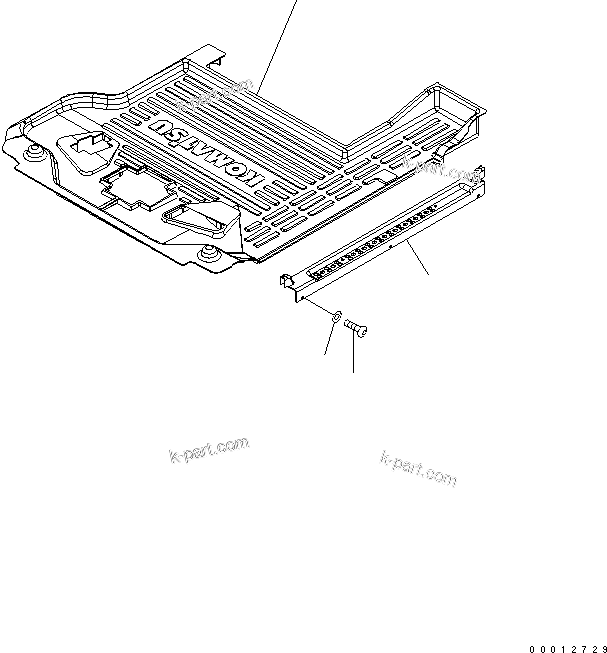 Komatsu parts book diagram for PC230LC-7-BA S/N 11001-UP: FLOOR MAT (1 ACTUATOR)(#15001-)