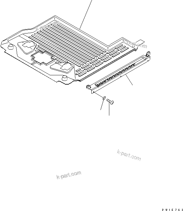 Komatsu parts book diagram for PC230LC-7-BA S/N 11001-UP: FLOOR MAT (2 ACTUATOR)(#11001-15000)