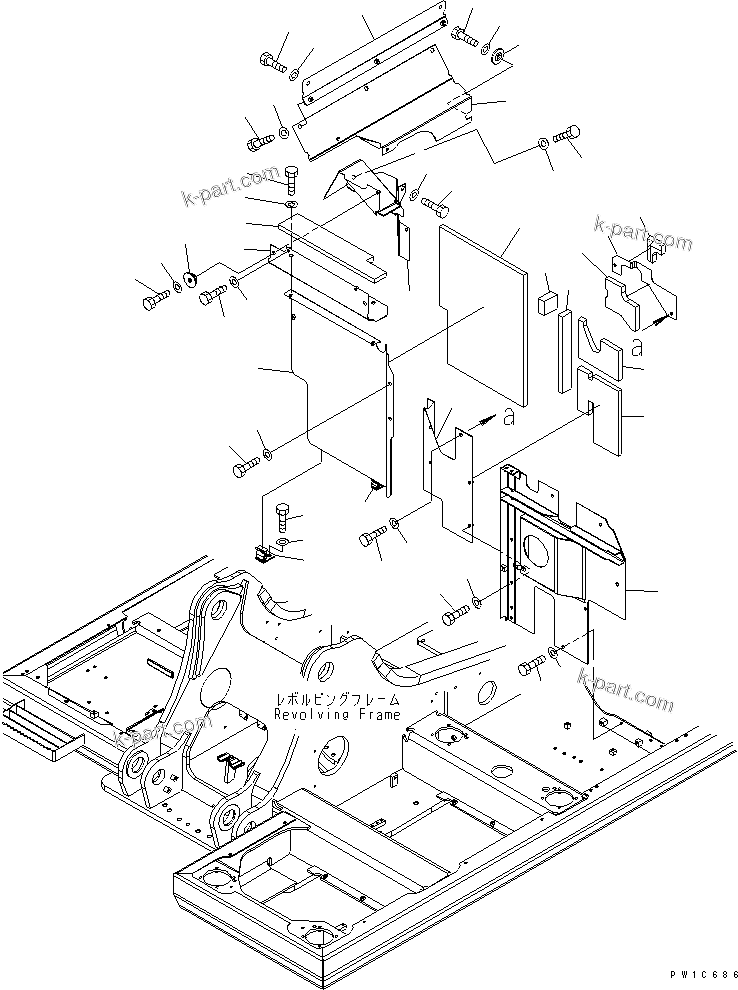 Komatsu parts book diagram for PC230LC-7-BA S/N 11001-UP: PARTITION (MACHINE CAB)(#11001-15000)