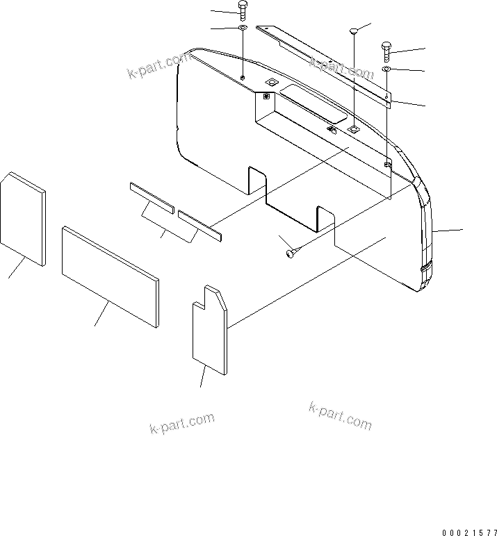 Komatsu parts book diagram for PC230LC-7-BA S/N 11001-UP: COUNTER WEIGHT(#15001-)
