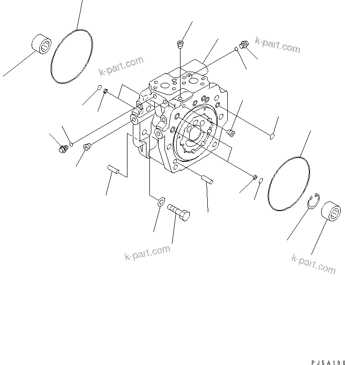 Komatsu parts book diagram for PC230LC-7-BA S/N 11001-UP: MAIN PUMP (2/11)