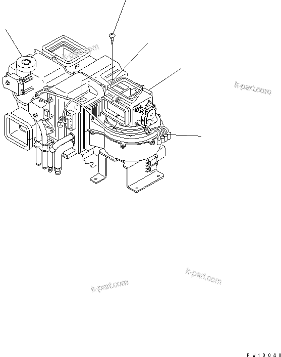 Komatsu parts book diagram for PC230LC-7-BA S/N 11001-UP: UNIT ASS'Y (FOR AIR CONDITIONER)