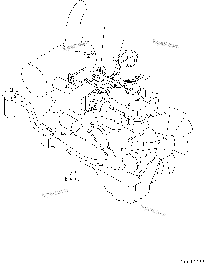 Komatsu parts book diagram for PC240NLC-8K S/N K50001-UP: ENGINE CAUTION PLATES
