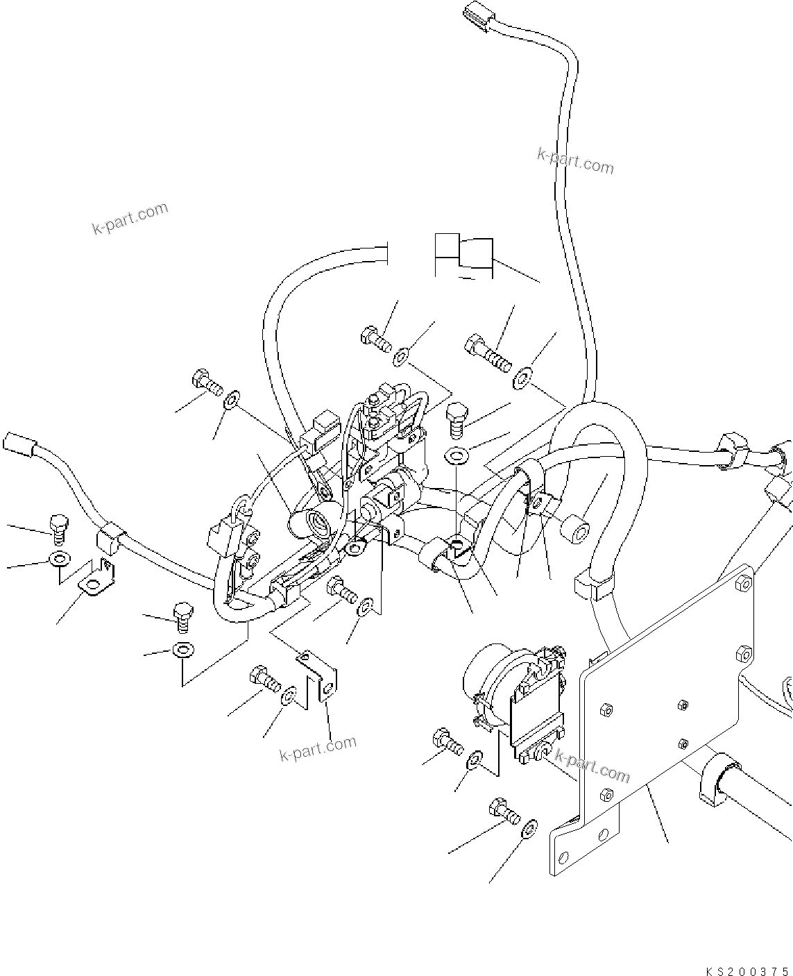 Komatsu parts book diagram for PC240NLC-8K S/N K50001-UP: WIRING (STARTING HARNESS) (#K51035-)