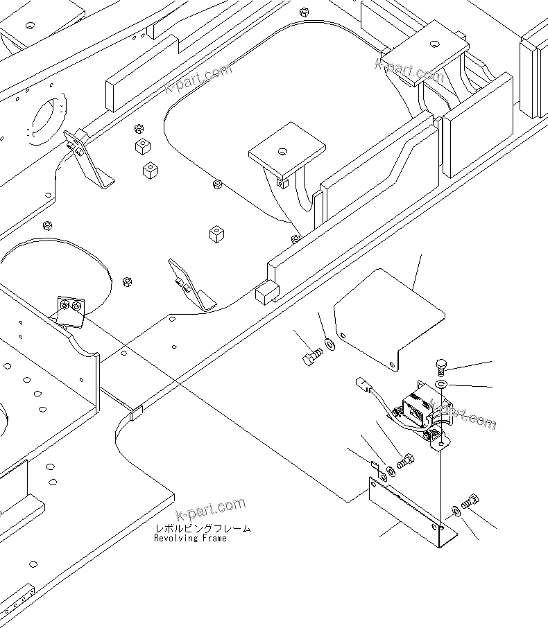 Komatsu parts book diagram for PC240NLC-8K S/N K50001-UP: TRAVEL ALARM