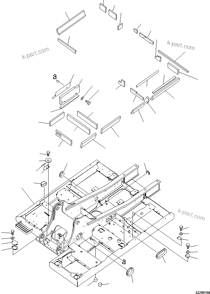 Komatsu parts book diagram for PC240NLC-8K S/N K50001-UP: REVOLVING FRAME (DEMOLITION BASE)