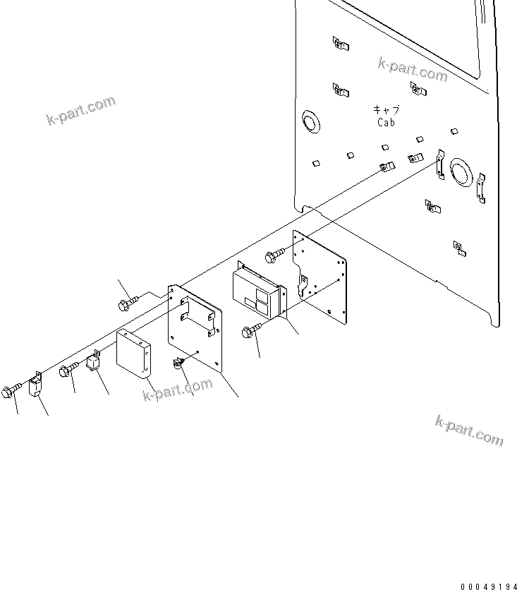 Komatsu parts book diagram for PC240NLC-8K S/N K50001-UP: FLOOR FRAME (OPERATORґS CAB) (AIR CONDITIONER SUB PLATE)