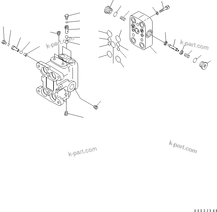 Komatsu parts book diagram for PC240NLC-8K S/N K50001-UP: FLOOR FRAME (TRAVEL CONTROL VALVE, 2/2)