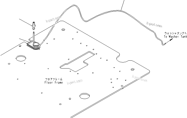 Komatsu parts book diagram for PC240NLC-8K S/N K50001-UP: FLOOR FRAME (WINDOW WASHER)