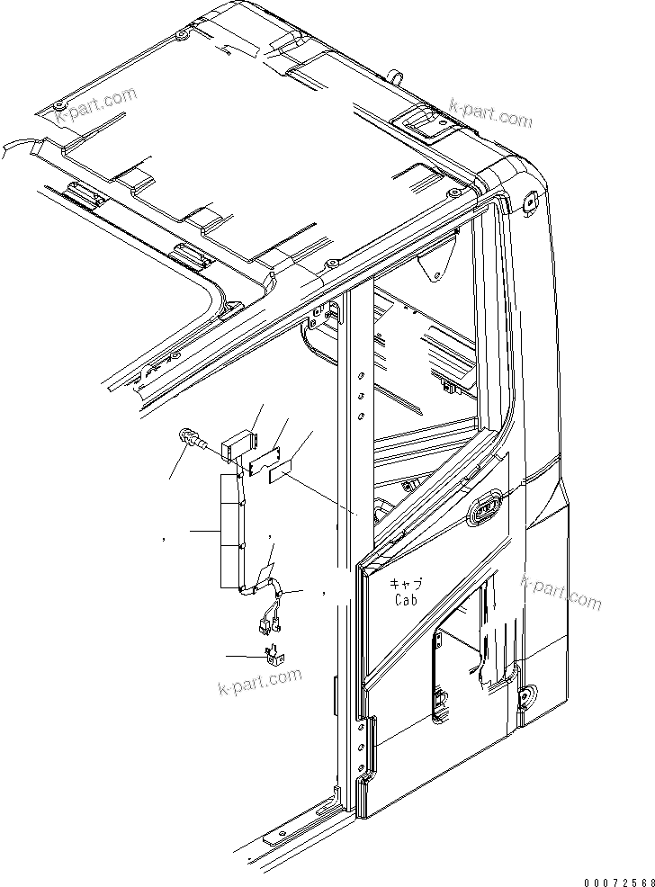 Komatsu parts book diagram for PC240NLC-8K S/N K50001-UP: DPF MONITOR(#K50630-)