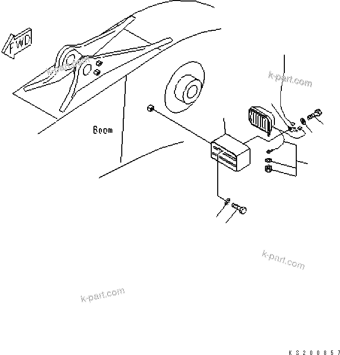 Komatsu parts book diagram for PC240NLC-8K S/N K50001-UP: BOOM (WORKING LAMP) (LC DEMO) (#K51181-)
