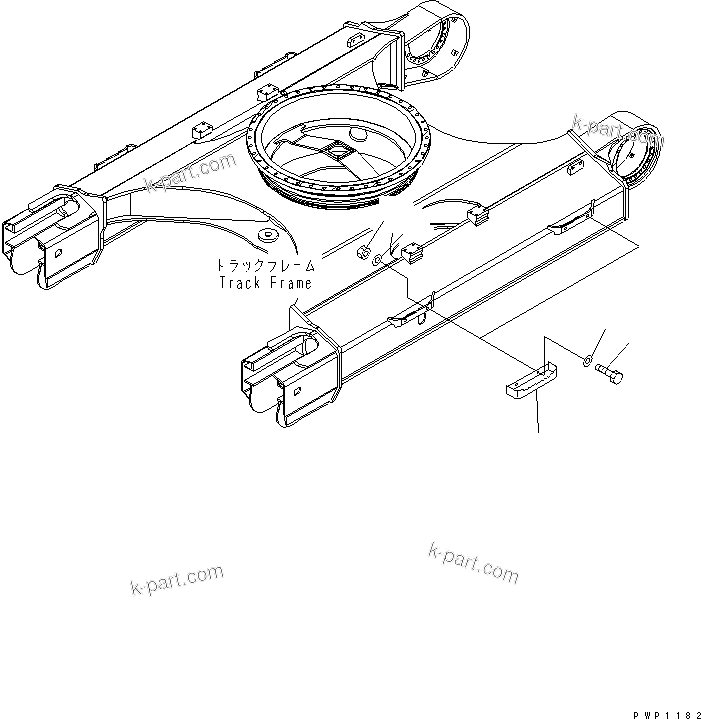 Komatsu parts book diagram for PC240NLC-8K S/N K50001-UP: ADDITIONAL TRACK FRAME STEP