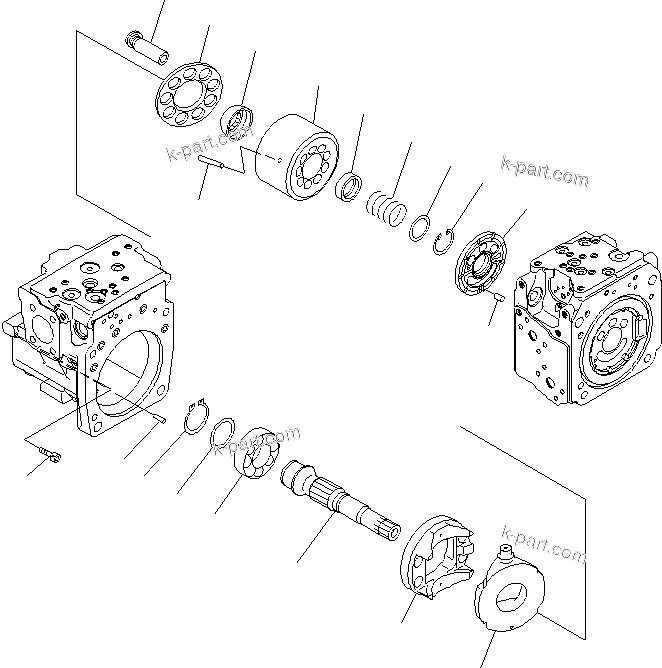 Komatsu parts book diagram for PC240NLC-8K S/N K50001-UP: MAIN PUMP (7/11)