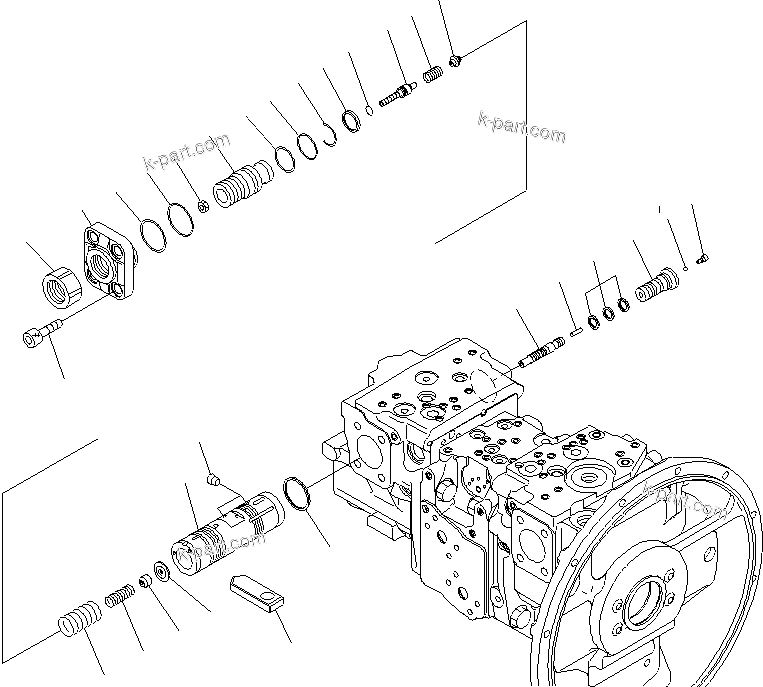 Komatsu parts book diagram for PC240NLC-8K S/N K50001-UP: MAIN PUMP (8/11)