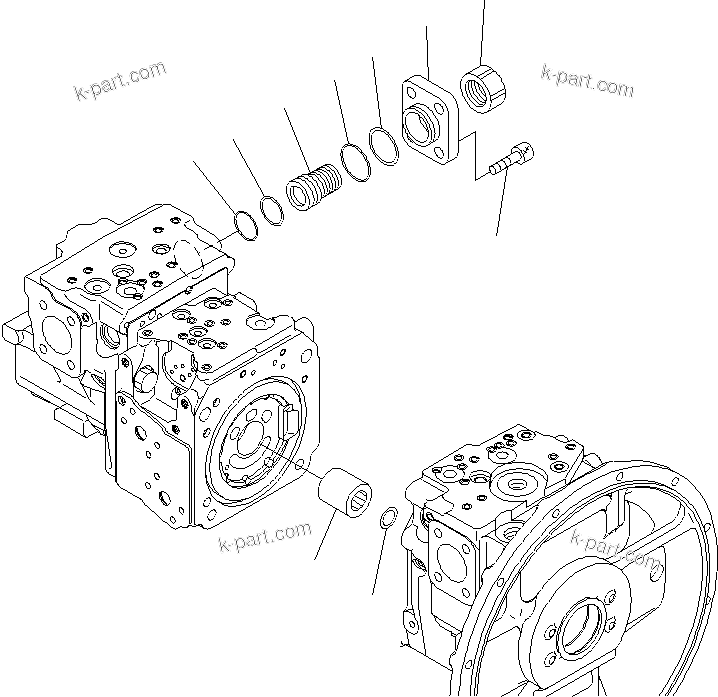 Komatsu parts book diagram for PC240NLC-8K S/N K50001-UP: MAIN PUMP (9/11)