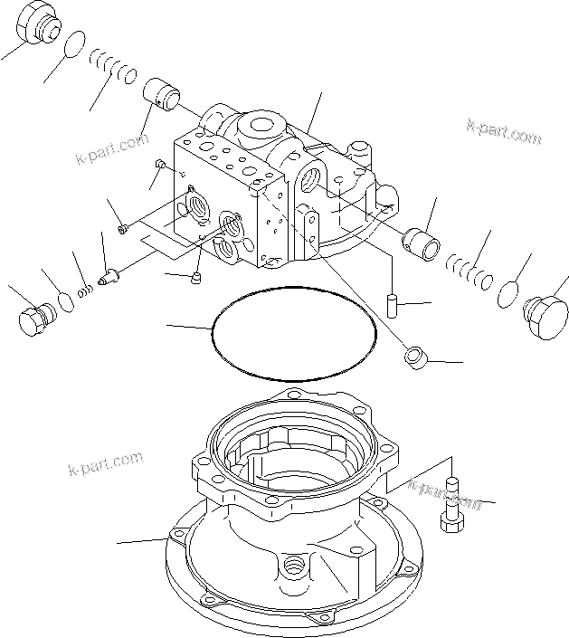 Komatsu parts book diagram for PC240NLC-8K S/N K50001-UP: SWING MOTOR (1/3)(#K50001-K50283)