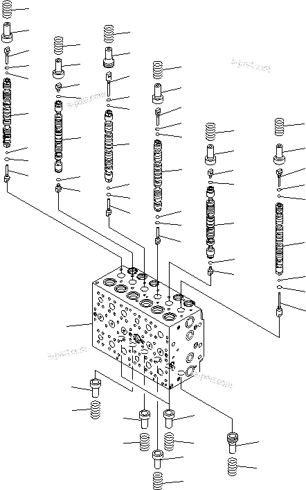 Komatsu parts book diagram for PC240NLC-8K S/N K50001-UP: MAIN VALVE (1-ACTUATOR) (1/19)