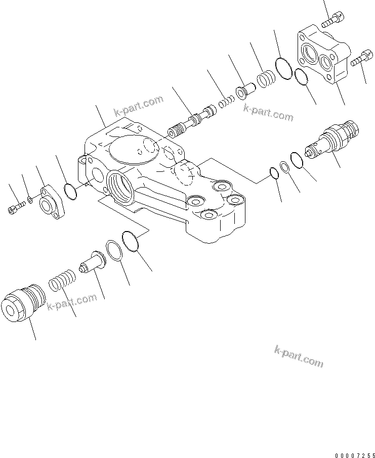 Komatsu parts book diagram for PC240NLC-8K S/N K50001-UP: BURST VALVE  (FOR ARM CYLINDER)