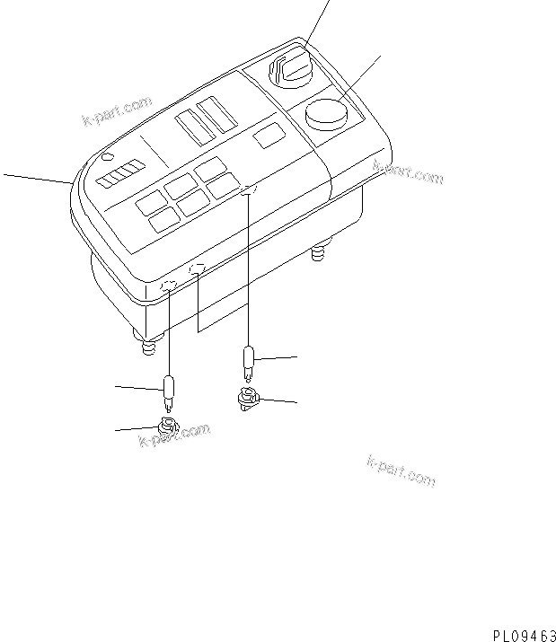 Komatsu parts book diagram for PC25R-1 S/N 1001-UP: MONITOR SYSTEM (FOR CANOPY)