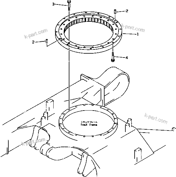 Komatsu parts book diagram for PC25R-1 S/N 1001-UP: SWING CIRCLE